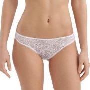 DKNY Truser Modern Lace Trim Thong Hvit nylon X-Large Dame