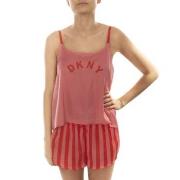 DKNY Walk The Line Cami And Boxer Korall polyester Small Dame