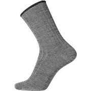 Egtved Strømper Wool No Elastic Rib Socks Stålgrå Str 40/45