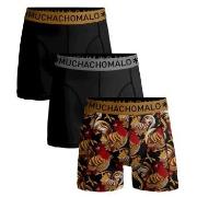 Muchachomalo 3P Cotton Stretch Boxers Rooster Svart mønstret bomull La...