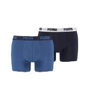 Puma 2P Basic Boxer Marine/Blå bomull Large Herre