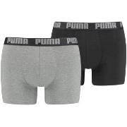 Puma 2P Basic Boxer Svart/Grå bomull XX-Large Herre