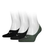 Puma Strømper 3P Footie Socks Svart/Grønn Str 43/46