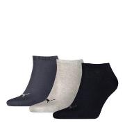 Puma Strømper 3P Sneaker Socks Marine/Grå Str 43/46