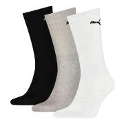 Puma Strømper 3P Sport Crew Socks Grå/Svart Str 39/42