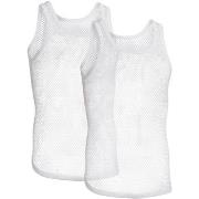 Resteröds 2P Organic Cotton Net Singlet Hvit økologisk bomull Large He...