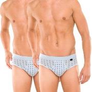 Schiesser 2P Essentials Sport Briefs With Fly 3XL Lysblå bomull 3XL He...