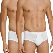 Schiesser 2P Original Classics Double Rib Briefs Hvit bomull Medium He...