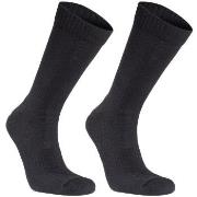 Seger Strømper 2P Basic Wool Sock Svart Str 43/46