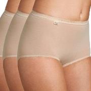 Sloggi Truser 3P Basic Maxi Beige bomull 52 Dame