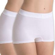 Sloggi Truser 2P Double Comfort Shorts Hvit bomull 42 Dame