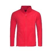 Stedman Active Fleece Jacket For Men Rød polyester XX-Large Herre