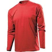 Stedman Classic Long Sleeve Men Rød bomull Medium Herre