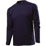 Stedman Classic Long Sleeve Men Mørkblå bomull Medium Herre