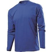 Stedman Classic Long Sleeve Men Royalblå bomull Medium Herre