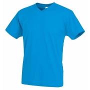 Stedman Classic V-Neck Men T-shirt Blå bomull XX-Large Herre