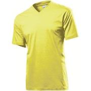 Stedman Classic V-Neck Men T-shirt Gul bomull Medium Herre