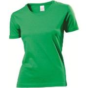 Stedman Classic Women T-shirt Grønn bomull Small Dame