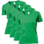 Stedman 4P Classic Women T-shirt Grønn bomull X-Large Dame