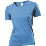 Stedman Classic Women T-shirt Lysblå bomull Medium Dame