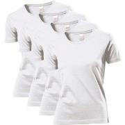 Stedman 4P Classic Women T-shirt Hvit bomull XX-Large Dame