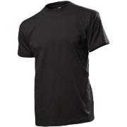 Stedman Comfort Men T-shirt Svart bomull X-Large Herre