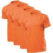 Stedman 4P Comfort Men T-shirt Oransje bomull Small Herre
