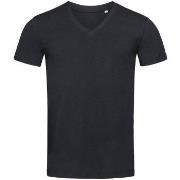 Stedman James Organic Men V-Neck Svart økologisk bomull Large Herre