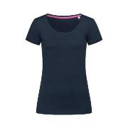 Stedman Megan Crew Neck Marine ringspunnet bomull X-Large Dame