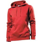 Stedman Sweatshirt Hooded Women Rød Small Dame