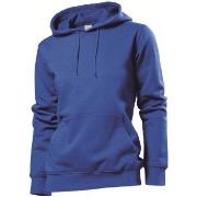 Stedman Sweatshirt Hooded Women Royalblå Small Dame