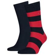 Tommy Hilfiger Strømper 2P Men Rugby Sock Blå/Rød Str 39/42 Herre