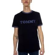 Tommy Hilfiger Sleep CN SS Tee Logo Shirt Mørkblå bomull Large Herre