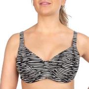 Trofe Graphic Nice Underwired Bikini Bra Svart/Hvit E 46 Dame