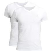 Gant 2P Basic V-Neck T-Shirt Hvit bomull Small Herre