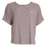 Missya Softness Stripe SS T-shirt Plomme modal Large Dame