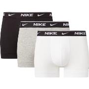 Nike 3P Everyday Essentials Cotton Stretch Trunk Svart/Grå bomull Smal...