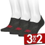 Levis Strømper 3P Footie High Rise Batwing Logo Socks Antracit Str 43/...
