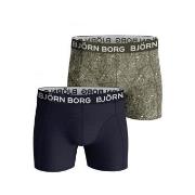 Björn Borg 2P Cotton Stretch Shorts 2112 Grønn bomull X-Large Herre
