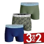 Björn Borg 3P Essential Shorts 2033 Blå/Hvit bomull XX-Large Herre