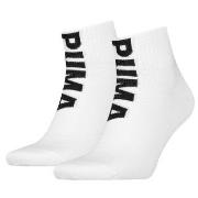 Puma Strømper 2P Men Logo Quarter Socks Hvit Str 43/46 Herre