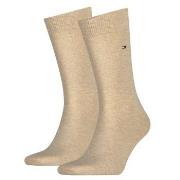 Tommy Hilfiger Strømper 2P Men Classic Sock Beige Str 43/46 Herre