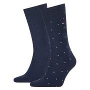 Tommy Hilfiger Strømper 2P Men Dot Socks Marine Str 43/46 Herre