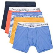 Panos Emporio 5P Bamboo Cotton Boxers Blå/Oransje Medium Herre