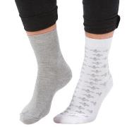 Trofe Bamboo Flower Socks Strømper 2P Hvit Str 35/38 Dame