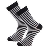 Trofe Bamboo Stripe Socks Strømper 2P Svart Str 39/42 Dame