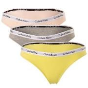 Calvin Klein Truser 3P Carousel Bikinis Rosa/Gul bomull X-Small Dame