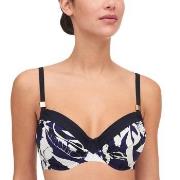 Femilet Honduras Underwired Bikini Bra Blå/Hvit E 75 Dame