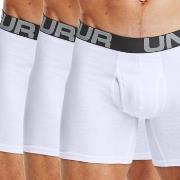 Under Armour 3P Charged Cotton 6in Boxer Hvit Large Herre