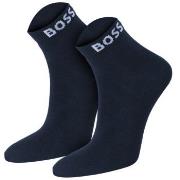 BOSS Strømper 2P Cotton Mix Ankle Sock Marine Str 39/42 Herre